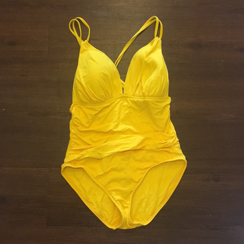 Yellow swimsuit